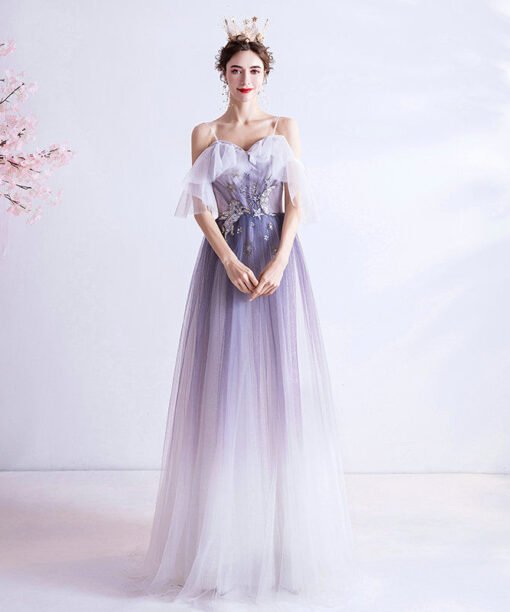 Spaghetti Strap bridesmaid dress 1044-001