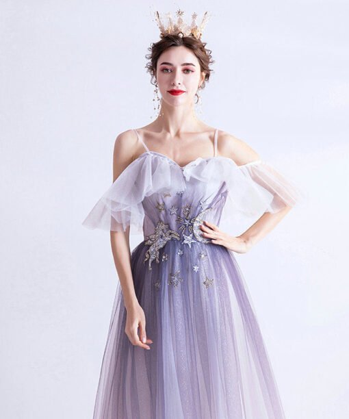 Spaghetti Strap bridesmaid dress 1044-003