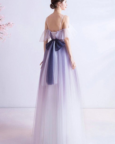 Spaghetti Strap bridesmaid dress 1044-004