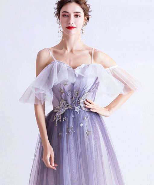 Spaghetti Strap bridesmaid dress 1044-005