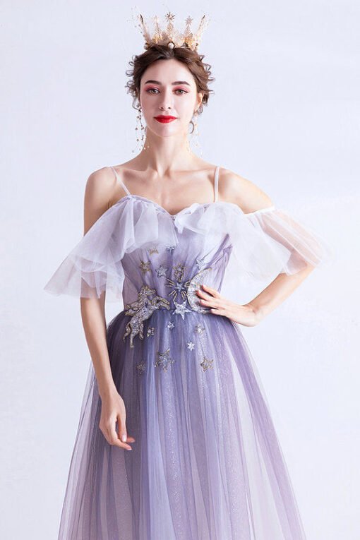 Spaghetti Strap bridesmaid dress 1044-005