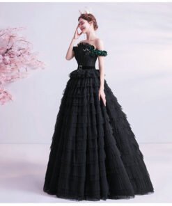 black ball gown 1027-002