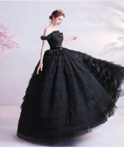 black ball gown 1027-005