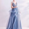 blue formal dress long 1021-003