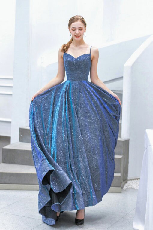 blue sparkle dress 1050-005