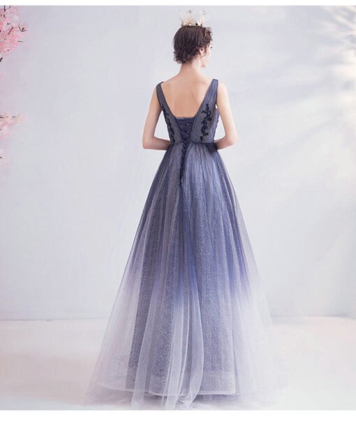 dark grey prom dress 1048-003