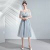 grey a line dress 1039-007