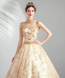high neck ball gown 1025-003