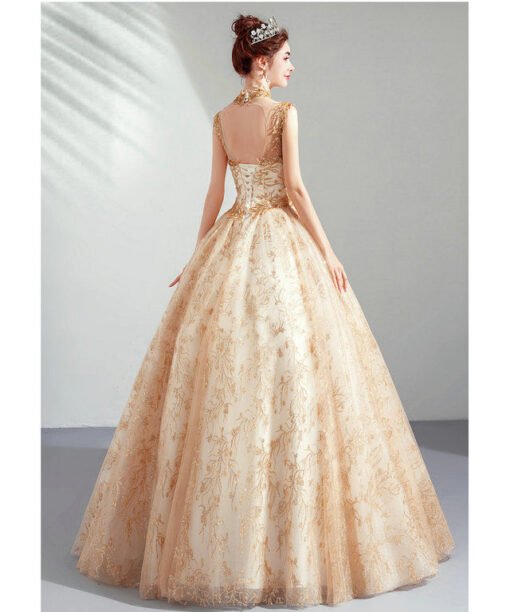 high neck ball gown 1025-004