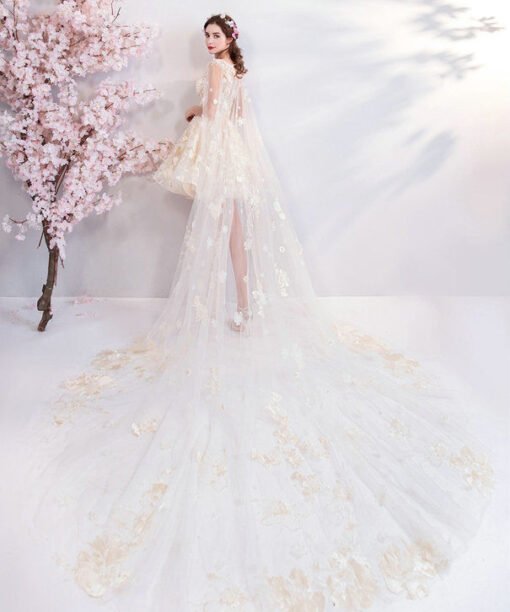 long cape dress 1043-003