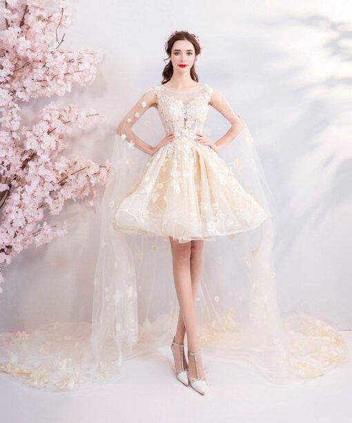 long cape dress 1043-007