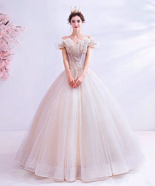 off the shoulder wedding dress 1036-001