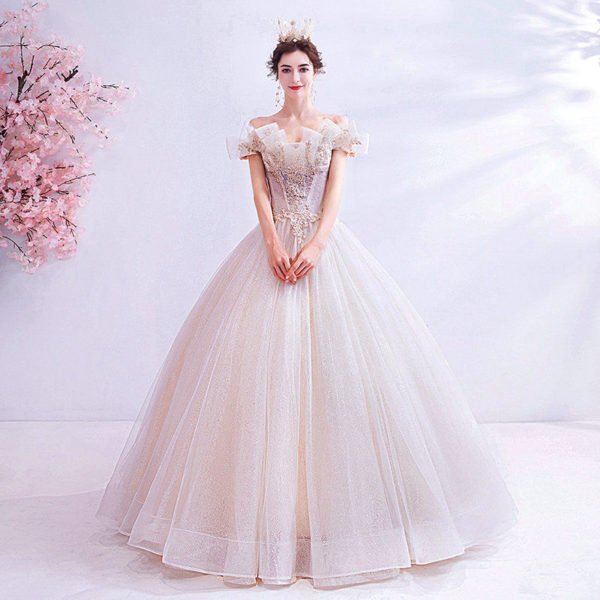 off the shoulder wedding dress 1036-001