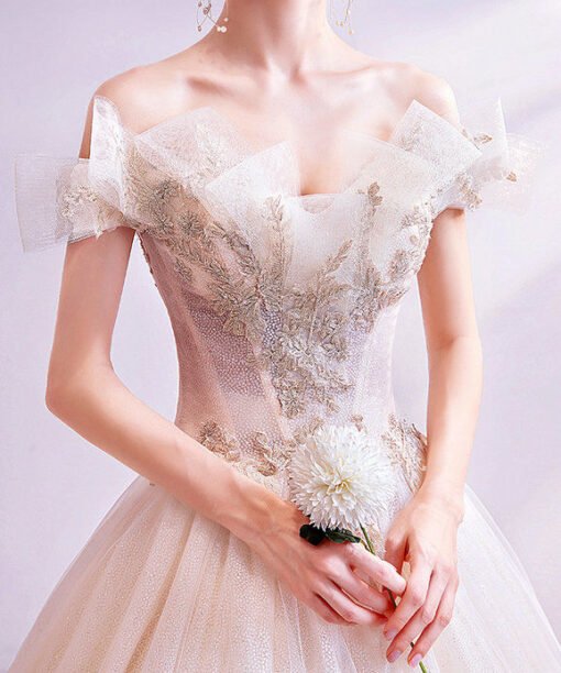 off the shoulder wedding dress 1036-002