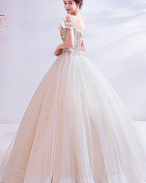 off the shoulder wedding dress 1036-004