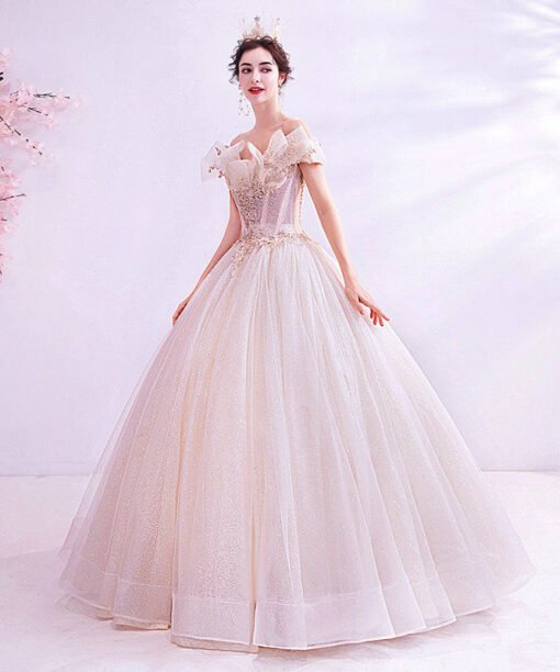 off the shoulder wedding dress 1036-007