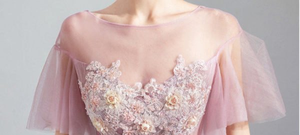 pink mermaid prom dress 1026-001