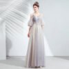 puff sleeve prom dress 1042-006