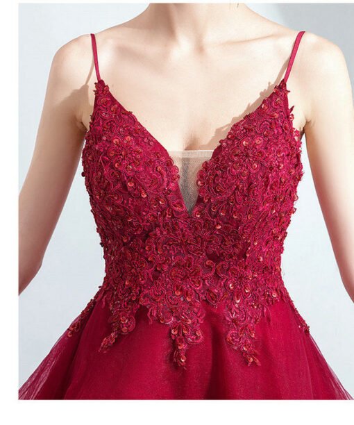 red high low dress 1035-003