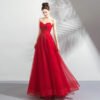 strapless red ball gown 1040-003