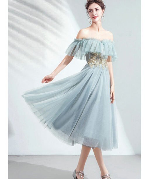 tea length bridesmaid dress 1041-007