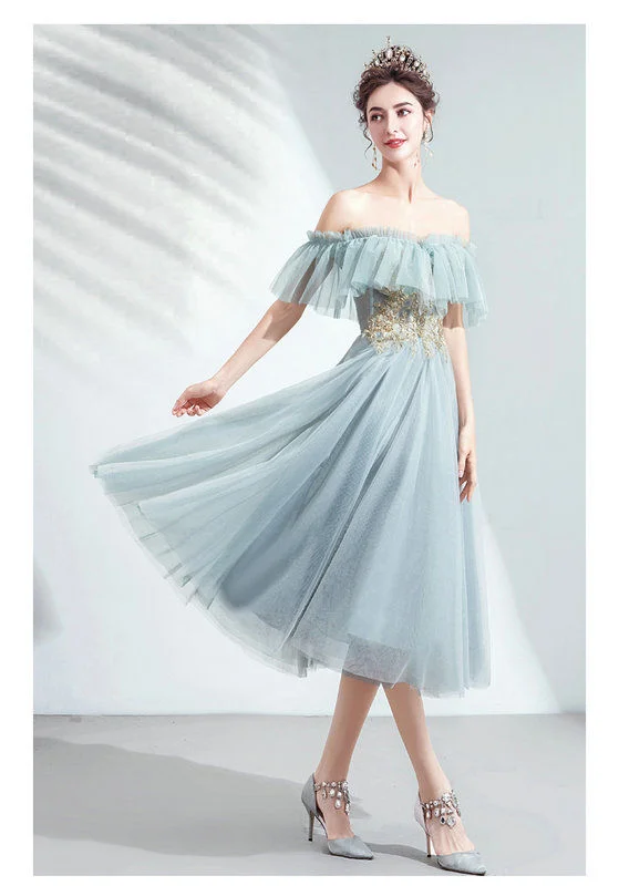 tea length bridesmaid dress 1041-007