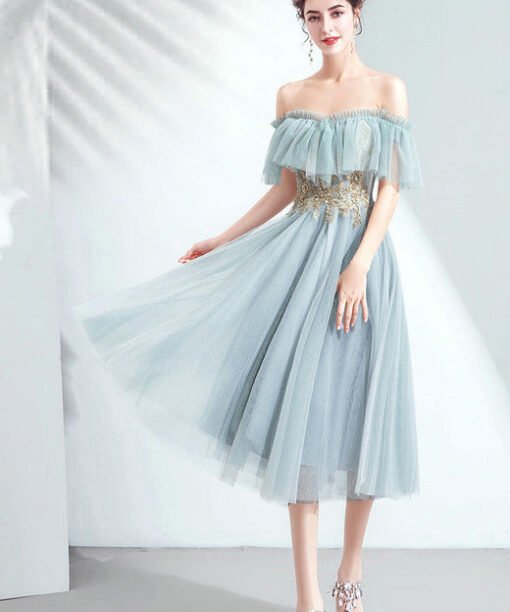 tea length bridesmaid dress 1041-008