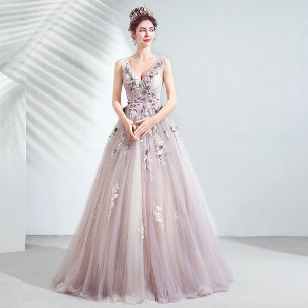v neck ball gown 1049-001