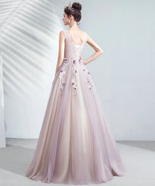 v neck ball gown 1049-004