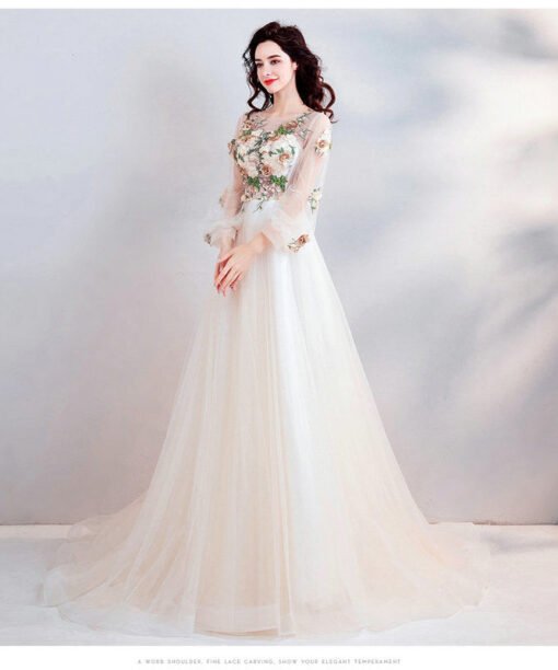wedding dress with flowers 1029-001