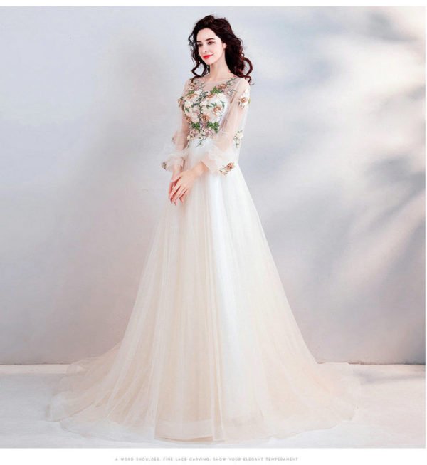 wedding dress with flowers 1029-001