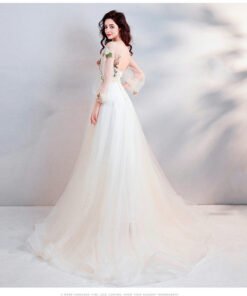 wedding dress with flowers 1029-003