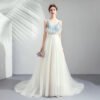 white and blue evening dress 1047-005