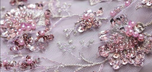 Lavender Prom Dress V Neck A Line Beaded Evening Dress - Image 8