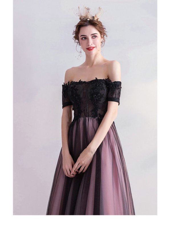 black long party dress 1066-001