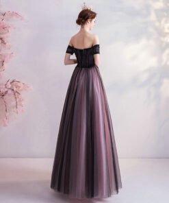 black long party dress 1066-004
