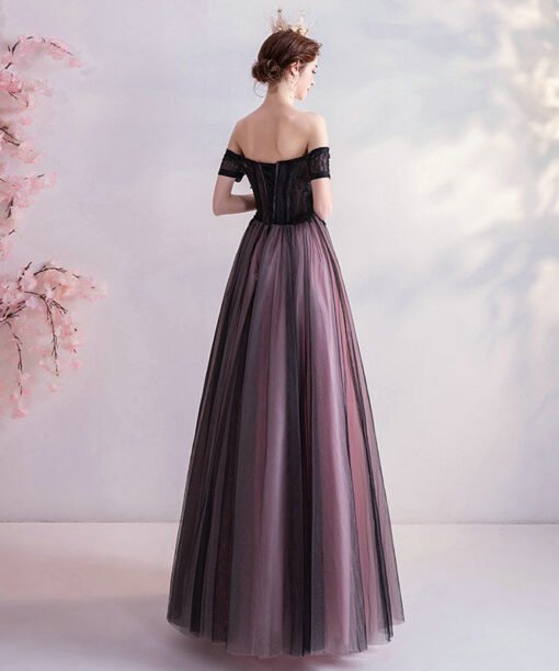 black long party dress 1066-004