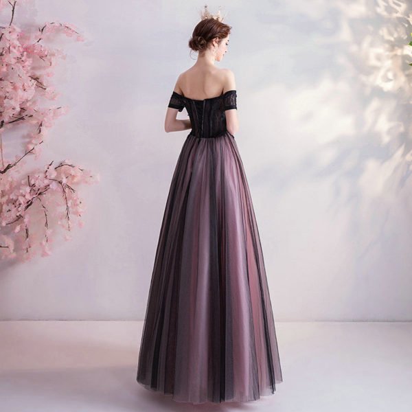 black long party dress 1066-004