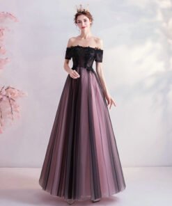 black long party dress 1066-007