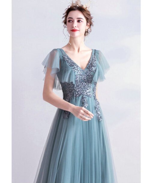 blue long prom dress 1063-004