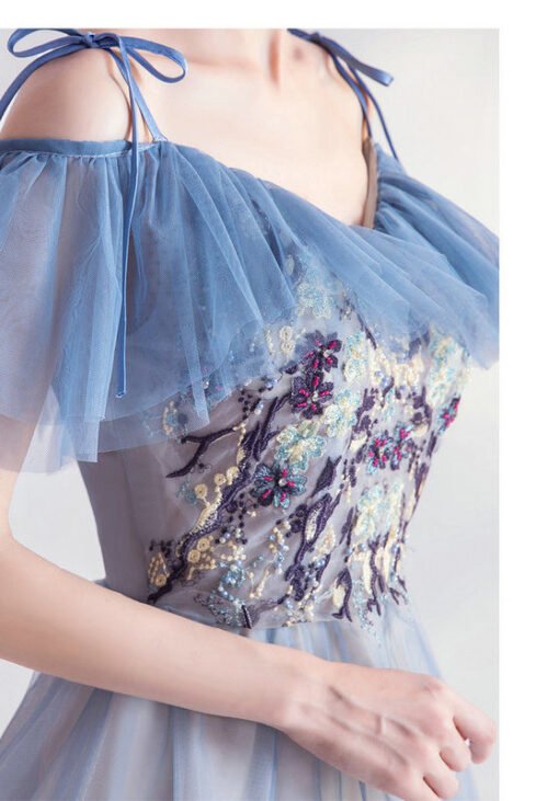 blue short cocktail dress 1056-003