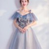 blue short cocktail dress 1056-008