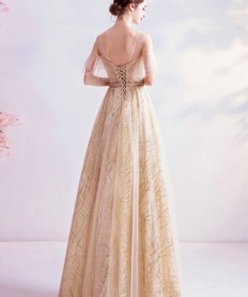 gold long prom dress 1060-002