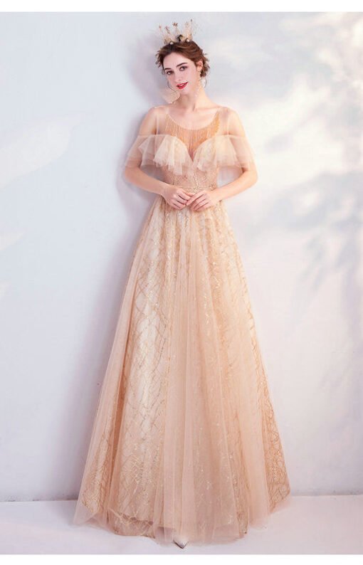 gold long prom dress 1060-003