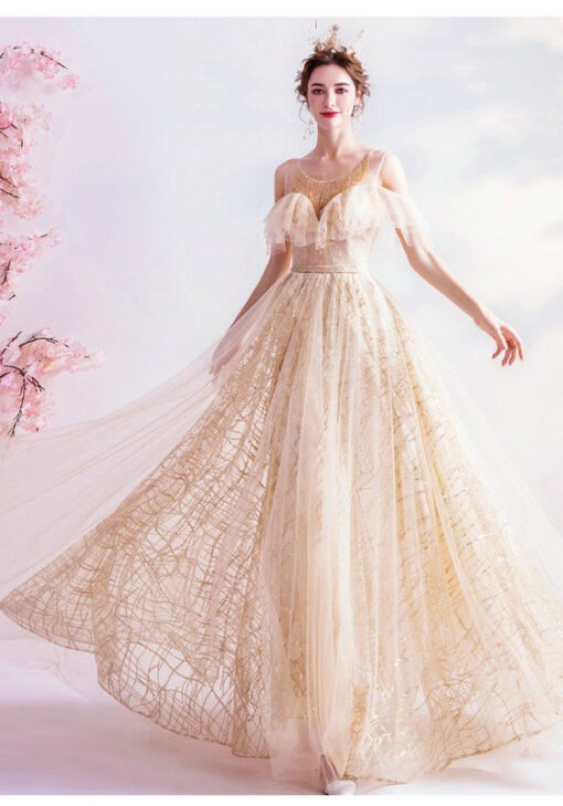 gold long prom dress 1060-004