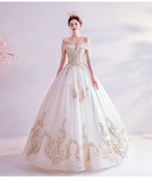 off the shoulder wedding dress 1065-005