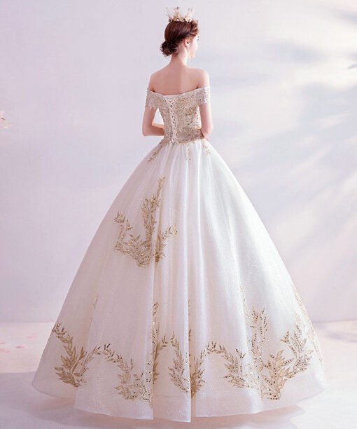 off the shoulder wedding dress 1065-006