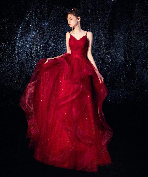 red princess prom dress 1059-001