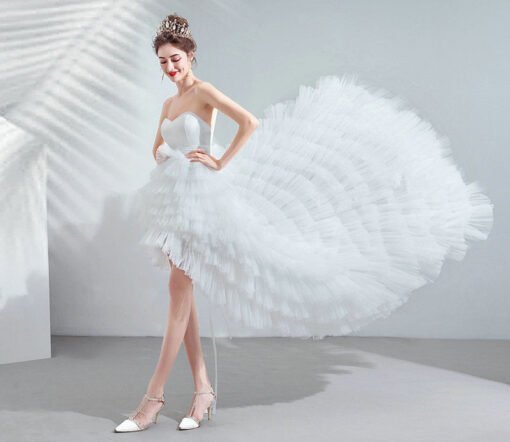 strapless high low wedding dress 1055-005