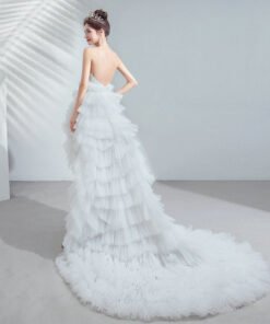 strapless high low wedding dress 1055-006